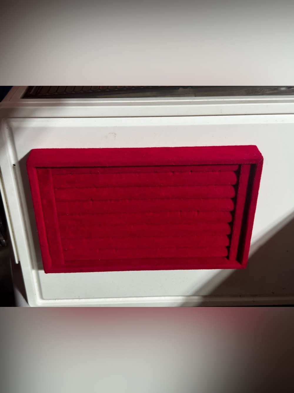 Unlisted Deep Red Velvet Ring Display Tray